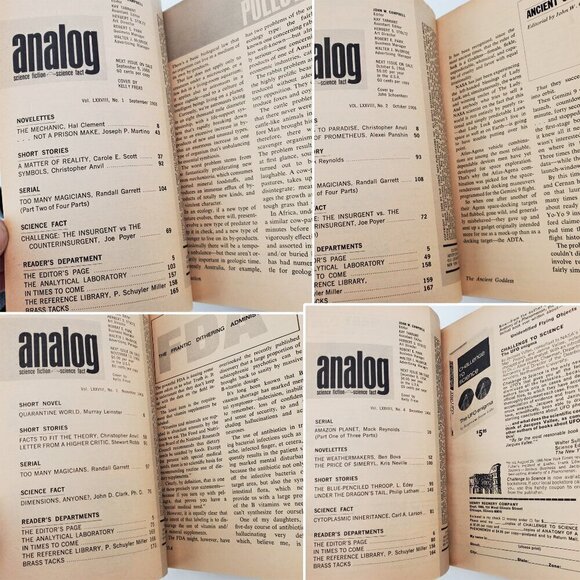 Analog Science Fiction Fact Magazines Full Complete Year 1966 12 Issues Sci-Fi - Picture 9 of 15